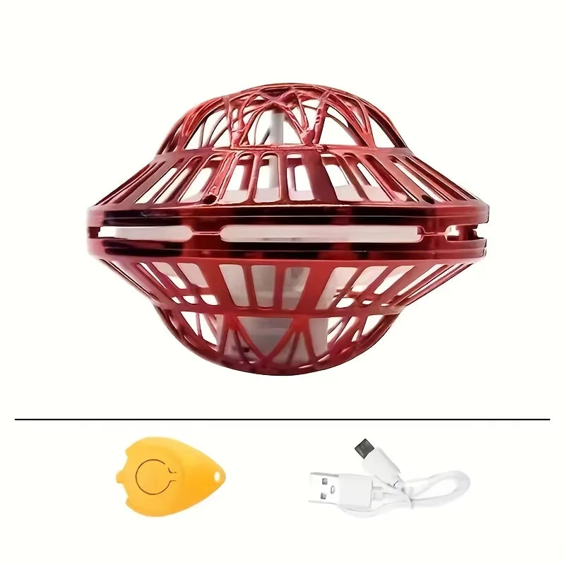 Flying Spinner Ball Boomerang Toy 360°Rotating Magic with LED Lights Drone Hover Ball Stress Release Fidget Toy Kids Family Gift