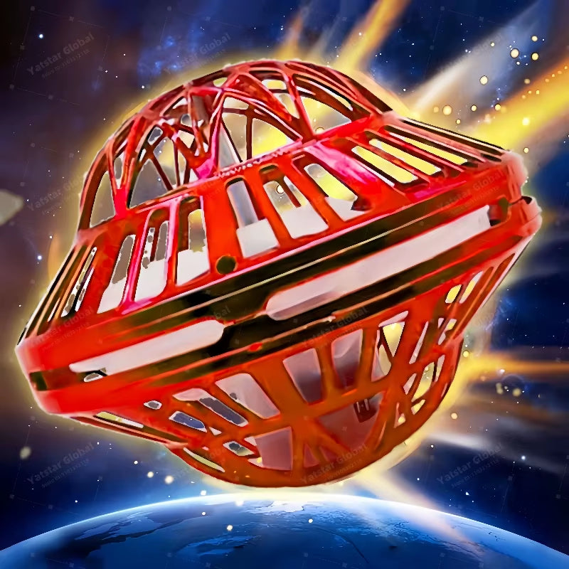 Flying Spinner Ball Boomerang Toy 360°Rotating Magic with LED Lights Drone Hover Ball Stress Release Fidget Toy Kids Family Gift